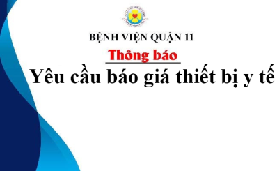 Thông báo tiêu đề yêu cầu báo giá thiết bị y tế